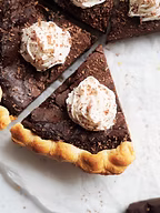 VEGAN FUDGY BROWNIE PIE